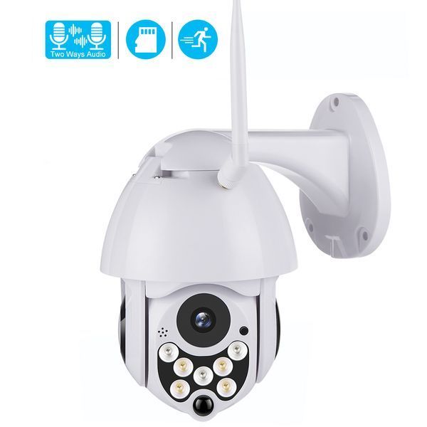 IP камера YCC365 2Mp 2,8-12mm Zoom WiFi SD-Card двосторонній звук PTZ подвійне світло, сигналізація &mdash; фото