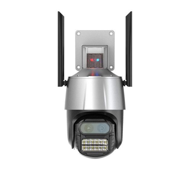 IP камера XM 4+4Mp Серая WiFi SD-Card двусторонний звук PTZ 3,6 мини двойной свет &mdash; фото