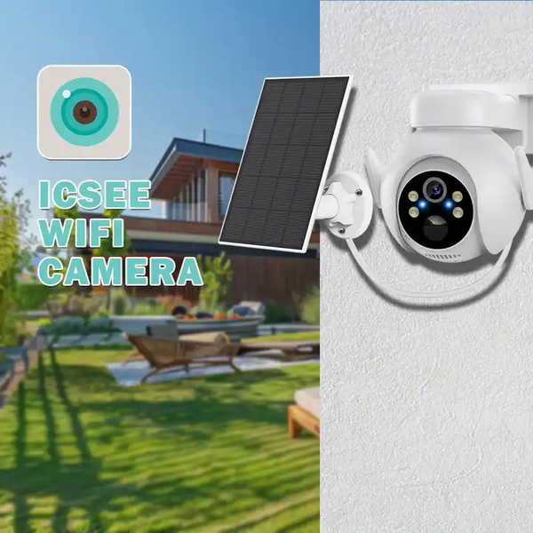 IP камера XM A21 4Mp SOLAR WiFi SD-Card двусторонний звук PTZ 3,6 мини двойной свет &mdash; фото