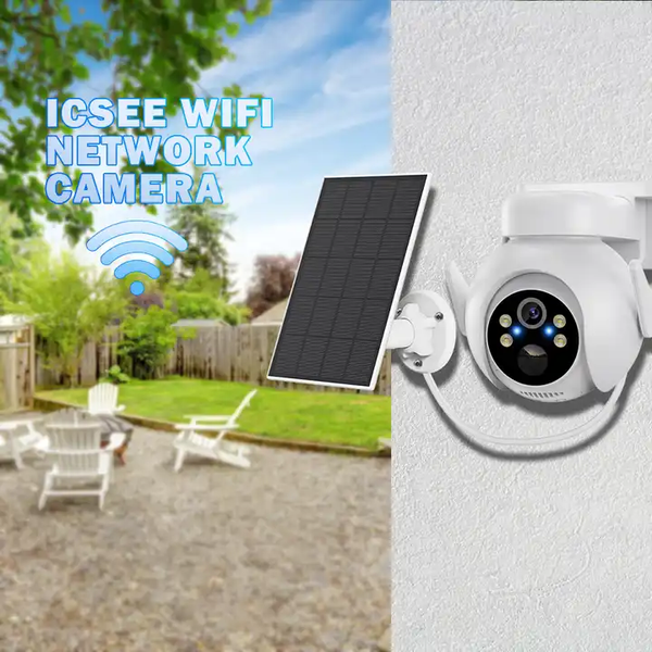 IP камера XM A21 4Mp SOLAR WiFi SD-Card двусторонний звук PTZ 3,6 мини двойной свет &mdash; фото