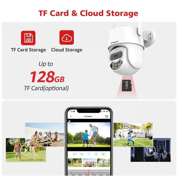 IP камера XM A20W2 2Mp Біла WiFi SD-Card двосторонній звук PTZ 3,6 міні подвійне світло &mdash; фото