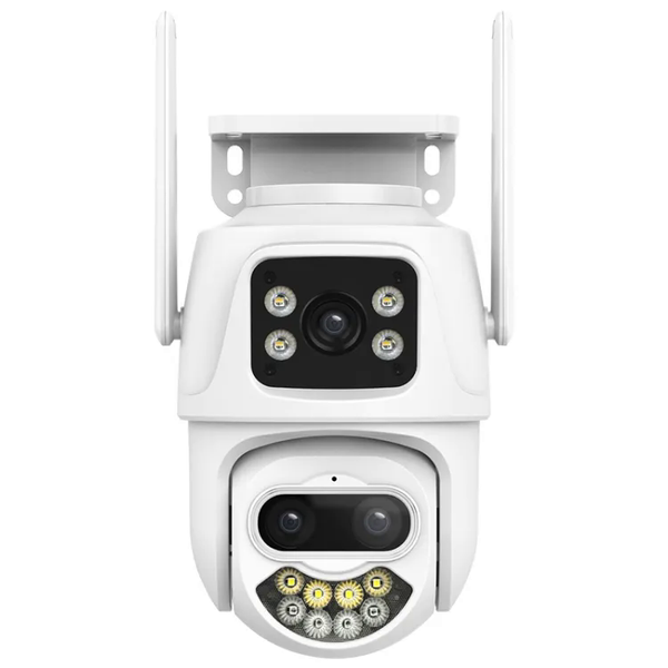 IP камера XM P9-W 3+3+3Mp Белая WiFi SD-Card двусторонний звук PTZ мини двойной свет &mdash; фото
