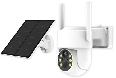 IP камера XM WW 4MP SOLAR WiFi SD-Card двосторонній звук PTZ 3,6 міні подвійне світло &mdash; фото