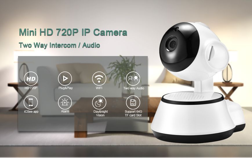 IP камера 1Mp WiFi SD-Card Відеоняня маленька &mdash; фото
